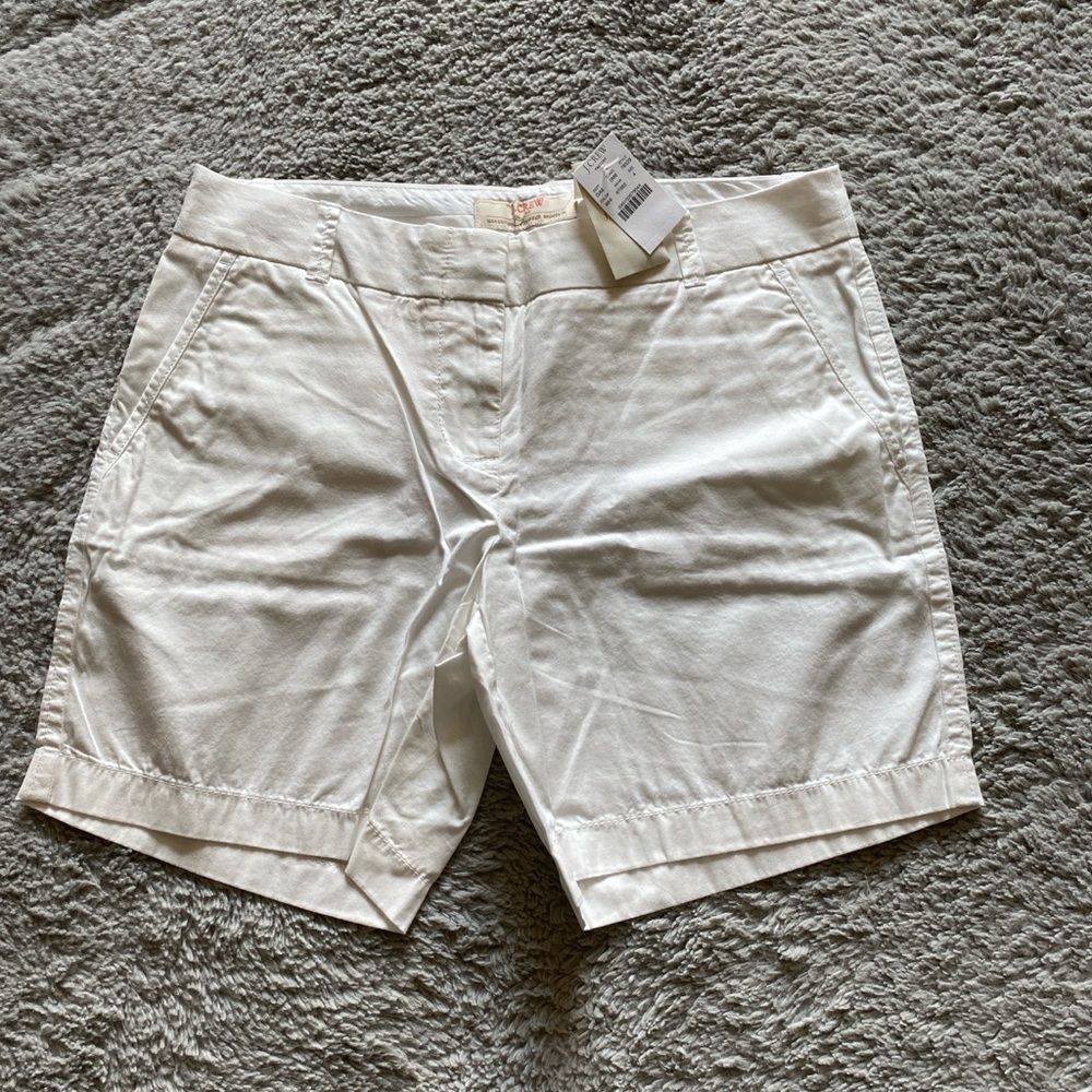 J.Crew white chino shorts